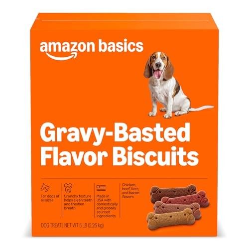 Photo 1 of 
Amazon Basics Gravy Basted Flavor Biscuits Dog Treats 5 Lb. Box
