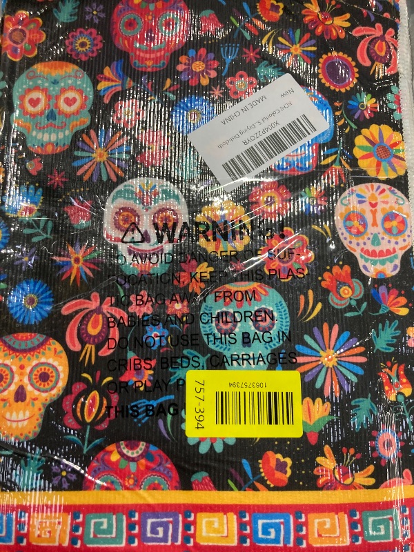 Photo 1 of 2 XCHI Colorful Sugar Skull Marigolds Flowers Dia De Los Muertos Kitchen Towels Day of The Dead Dish Towels 18x26 Inch Home Kitchen Decorations Hand Towels Set of 2 Drying Dishcloth,