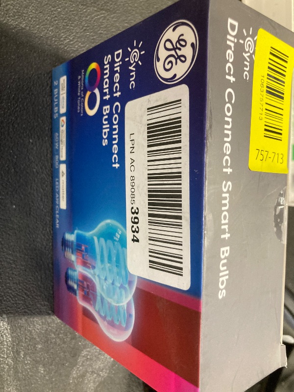 Photo 1 of *****Factory seal*****
Cync GE A19 Direct Connect LED Light Bulb, Color Changing Smart Light, Matter Compatible, Compatible with Alexa and Google Home (2-Pack)