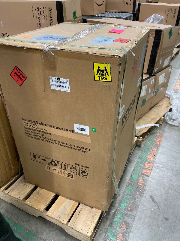 Photo 1 of VEVOR Commercial Ice Maker Machine, 360LBS/24H Ice Making Machine with 250LBS Large Storage Bin, Auto Self-Cleaning Ice Maker Machine with Touchscreen for Bar Cafe Restaurant Business Commercial