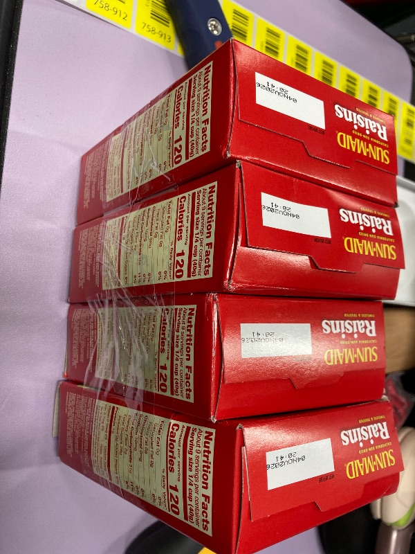 Photo 1 of **4**Sun-Maid California Sun-Dried Raisins - 12 oz Sharing-Size Box - Dried Fruit Snack for Lunches, Snacks, and Natural Sweeteners