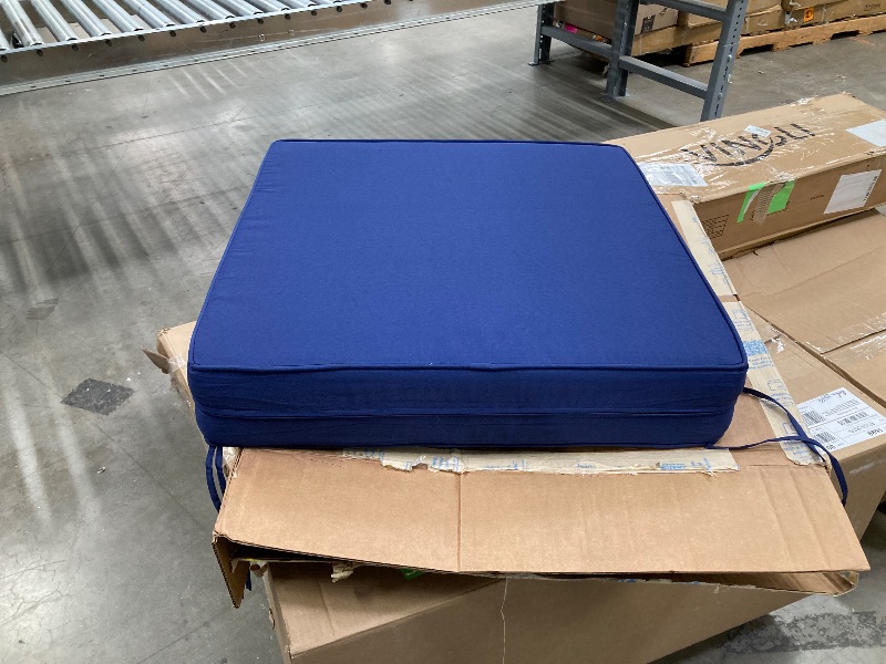 Photo 1 of ***ONLY SEAT CUSHION INCLUDED. BACK REST CUSHION IS MISSING***YEERSWAG 24X24X5 inch Outdoor Deep Seat Cushion Set,Water Repellant,Fade Resistant Patio Chair Cushion for Outdoor Patio Furniture