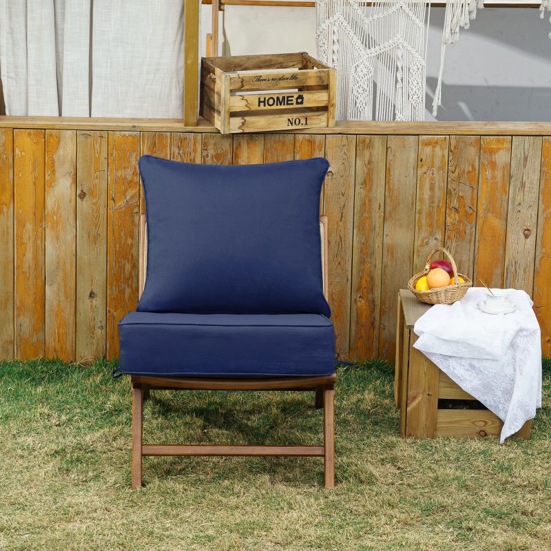 Photo 1 of ***ONLY SEAT CUSHION INCLUDED. BACK REST CUSHION IS MISSING***YEERSWAG 24X24X5 inch Outdoor Deep Seat Cushion Set,Water Repellant,Fade Resistant Patio Chair Cushion for Outdoor Patio Furniture