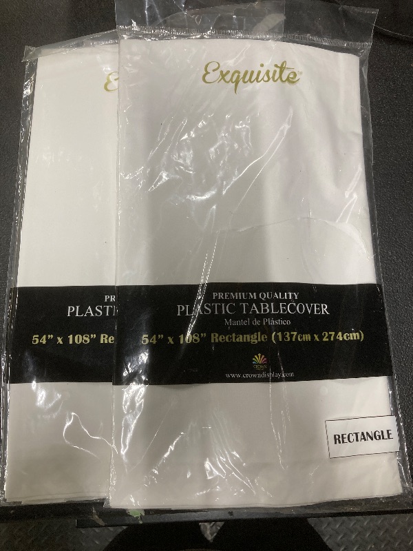 Photo 1 of *Premium* White table cover 54 x 108
2 pack 