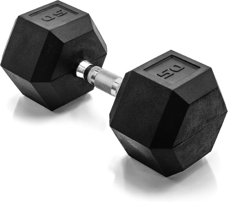Photo 1 of  Barbell Coated Hex Dumbbell Weight - Single | 10-120 lbs | Multiple Options
