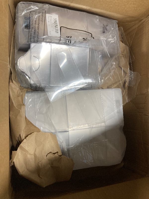 Photo 1 of 100 Pcs Clear Favor Boxes Plastic Clear Gift Boxes 4 x 4 x 4 Inch Candy Transparent PVC Gift Package for Teacher Students Back to School Wedding Bridal Baby Shower Party Cupcake Macaron Candy Cookie