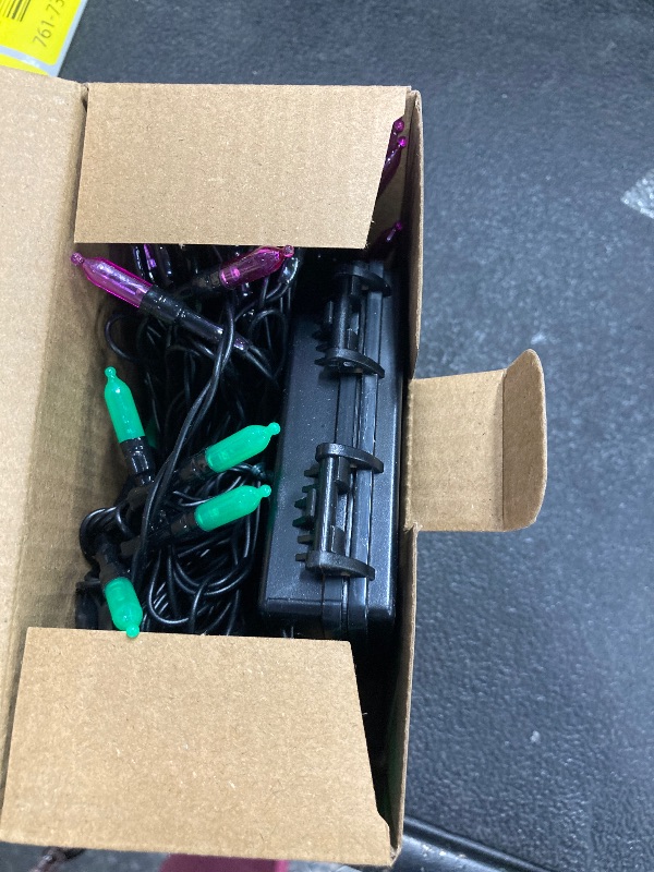 Photo 1 of 100 LED Halloween String Lights with Remote - 33ft Battery Powered Light with Timer, 8 Modes, Waterproof - Creepy Mini Bulb Lighting for Indoor Yard Fence Bedroom Window Decorations - Purple Green