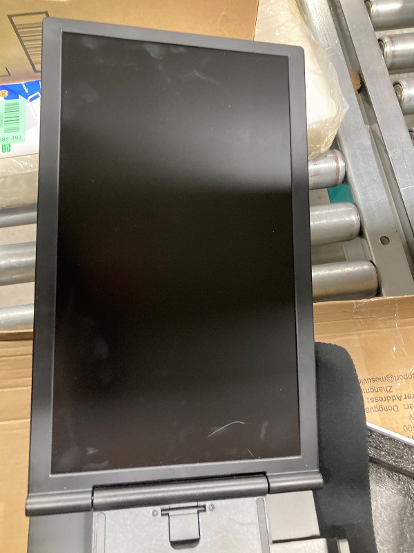 Photo 1 of **MISSING CABLE AND MANUAL/HAS SCRATCH ON SCREEN**HotYeah Triple Laptop Screen Extender, 14" 1080P Dual Portable Extended Monitor, USB-C Travel Monitor w/Kickstand & 360°Rotation, Tri Screen Monitor for 14-17" Laptop, One Cable Connection, Wins Only