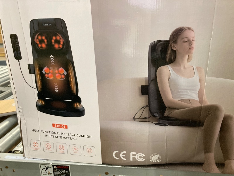 Photo 1 of ***8is reference***CARSHION Back Massager with Heat,Heated Seat Cover Cushion with 5 Vibrating Massage Nodes Chair Pad for Pain Relief Home Office Use