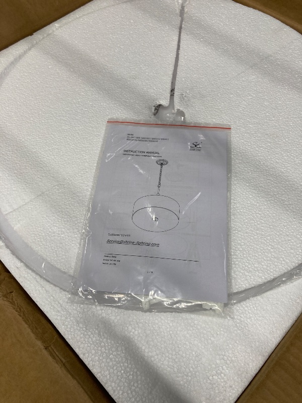 Photo 1 of ****image rteference8**Kira Home Lindos 20" Modern 3-Light Double Drum Chandelier + Glass Diffuser, Stem-Hung with Adjustable Height, Brushed Nickel Finish