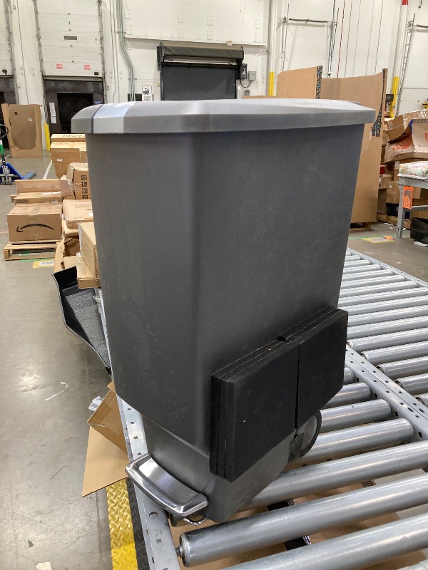 Photo 1 of ***USED&***simplehuman 40 Liter / 10.6 Gallon Slim Kitchen Step Trash Can With Secure Slide Lock, Grey Plastic