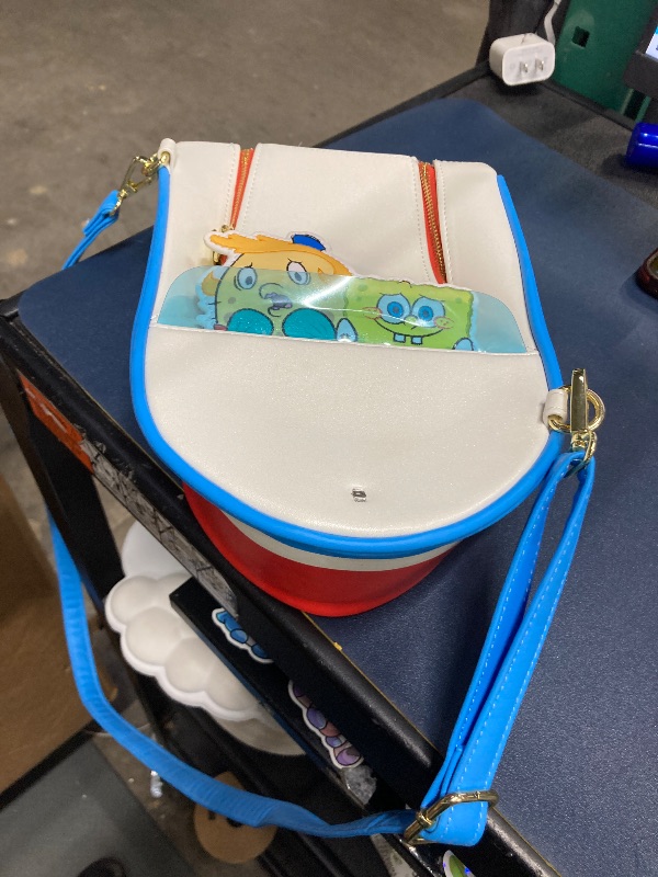 Photo 1 of ***damage minor8***Loungefly Nickelodeon: Spongebob SquarePants 25th Anniversary - Spongebob and Mrs. Puff in Boatmobile Crossbody Purse, Amazon Exclusive