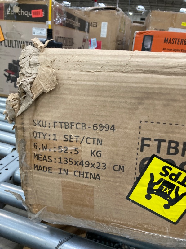 Photo 1 of ***PARTIAL SET***DWVO White Farmhouse8 Drawer Dresser, 47.2" W Large Vintage Double Dresser Chest of Drawers with Charging Station and Side Organizer Bag, Wood Storage with Retro Metal Handle for 300lbs for Hallway