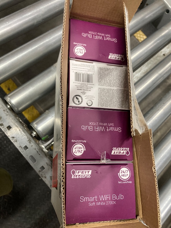 Photo 1 of ***4 BULBS INCLUDED***Feit Electric CFC40/927CA/FIL/AG 40 Watt Equivalent WiFi Dimmable, No Hub Required, Alexa or Google Assistant, Flame Tip Filament Chandelier LED Smart Light Bulb, 4.3" H x 1.4" D, 2700K Soft White***4 BULBS INCLUDED***