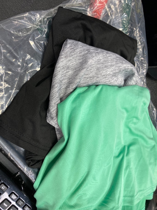 Photo 1 of ***2 ARE MISSING***Real Essentials 5 Pack: Women's Dry Fit Crop Top - Short Sleeve Crew Neck Stretch Athletic Tee (Available in Plus Size) - Set 11, L***2 ARE MISSING***