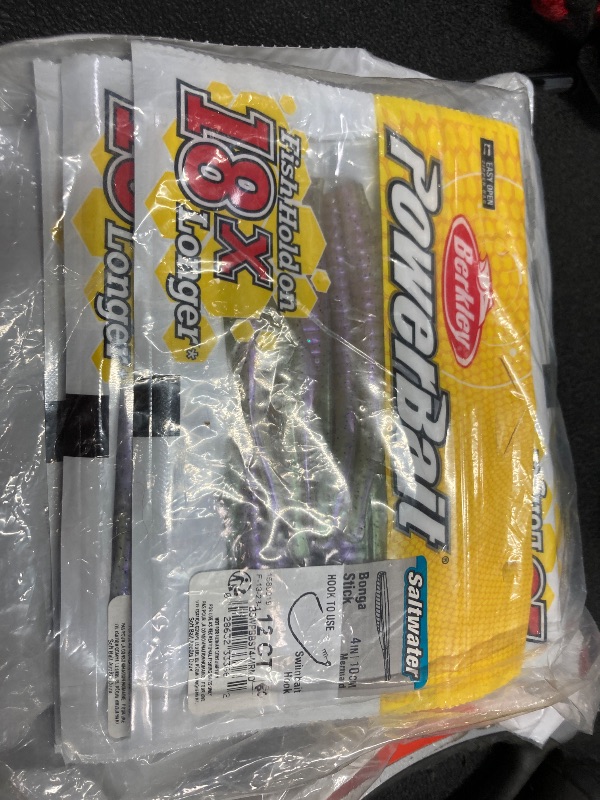 Photo 1 of ***6 PACKS INCLUDED***Berkley PowerBait Saltwater Bonga Stick Fishing Bait, Mermaid, 4in, Irresistible Scent and Flavor, Ideal for Bass, Redfish, Trout and More***6 PACKS INCLUDED***12 IN EACH PACK