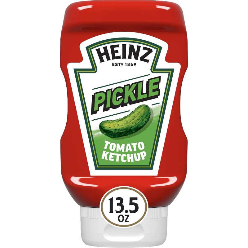 Photo 1 of *** 5 BOTTLES INCLUDED***Heinz Tomato Ketchup with Pickle Seasoning, 13.5 oz Bottle***5 BOTTLES INCLUDED***