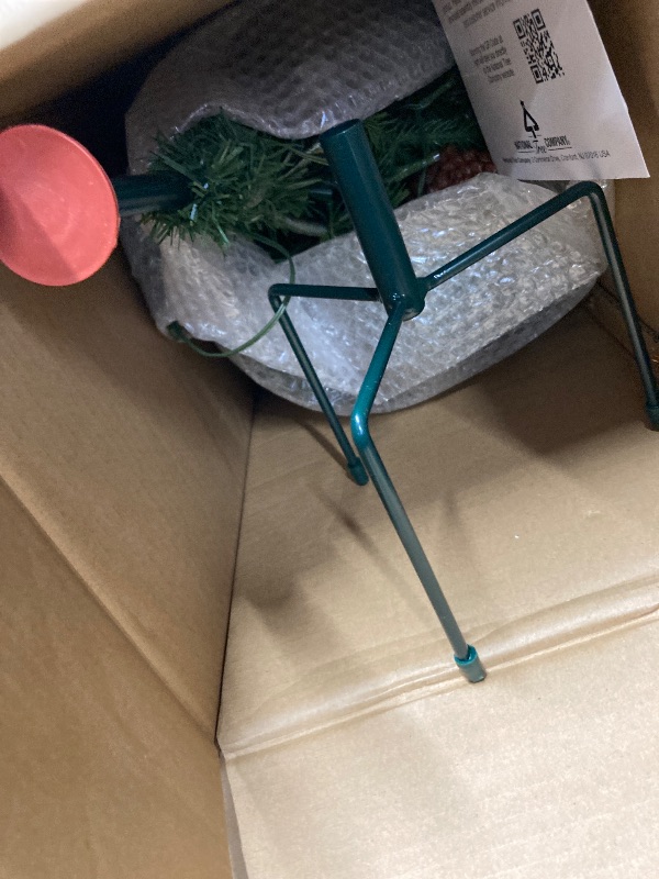 Photo 1 of ***2 INCLUDED***National Tree Company 18 in Pre-Lit Colonial Fir Artificial Christmas Urn Filler, Christmas Decoration with Pinecones, Red Berries, 35 Clear LED Lights, 167 Tips, Timer, Tripod Stake, Green***2 INCLUDED***