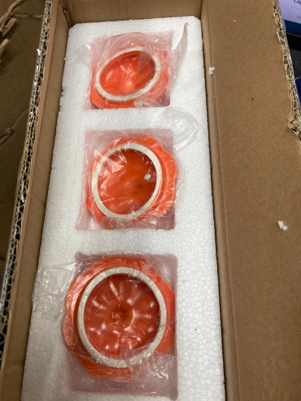 Photo 1 of ***MISSING PART, SELLING AS IS -UNSCENTED*** MTLEE 3 Pcs Pumpkin Shaped Candle with Ceramic Pumpkin Jar UnScented Fall Candles Gift Thanksgiving Autumn Table Centerpiece Tealight Decoration Halloween Farmhouse Home Fragrance Illuminate Decor