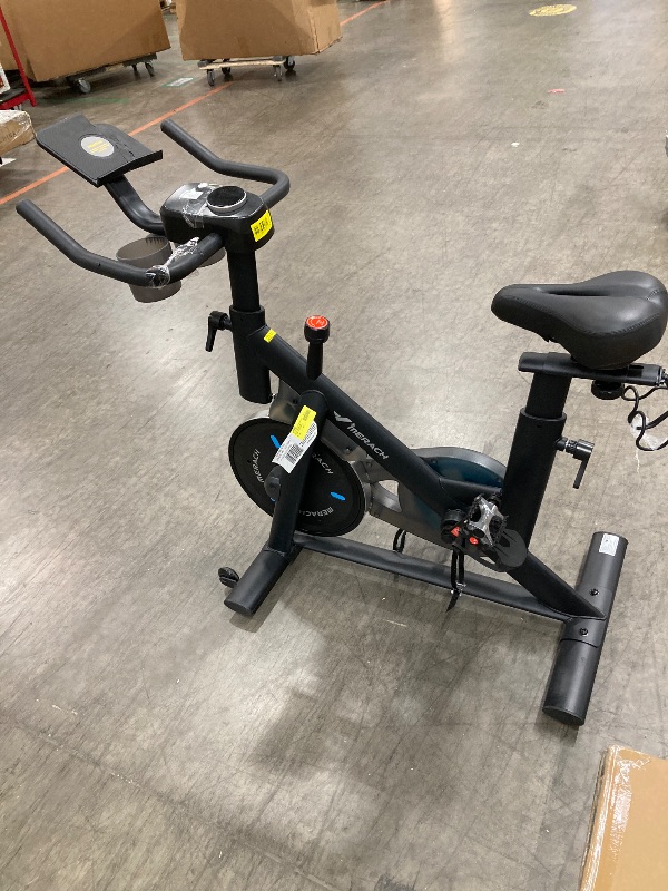 Photo 1 of ***DAMAGE -SELLING AS PARTS ONLY*** MERACH Exercise Bike Magnetic Home Stationary Bike with Free App Quiet Indoor Cycling Bike with 300lbs Weight Capacity Dumbbell Rack