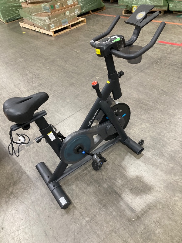 Photo 1 of ***DAMAGE -SELLING AS PARTS ONLY*** MERACH Exercise Bike Magnetic Home Stationary Bike with Free App Quiet Indoor Cycling Bike with 300lbs Weight Capacity Dumbbell Rack