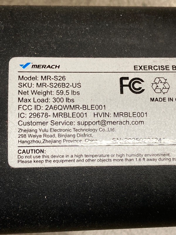 Photo 1 of ***DAMAGE -SELLING AS PARTS ONLY*** MERACH Exercise Bike Magnetic Home Stationary Bike with Free App Quiet Indoor Cycling Bike with 300lbs Weight Capacity Dumbbell Rack