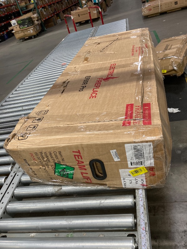 Photo 1 of ***It's in poor condition and is missing a part; it's unknown if it works 100%*****Kentsky 60" APP Electric Fireplace, Wall Mounted & Insert Electric Fireplace, Adjustable Flame Colors, 5 Brightness, 0-8H Timer, Thermostat, 750w/1500w, Balck