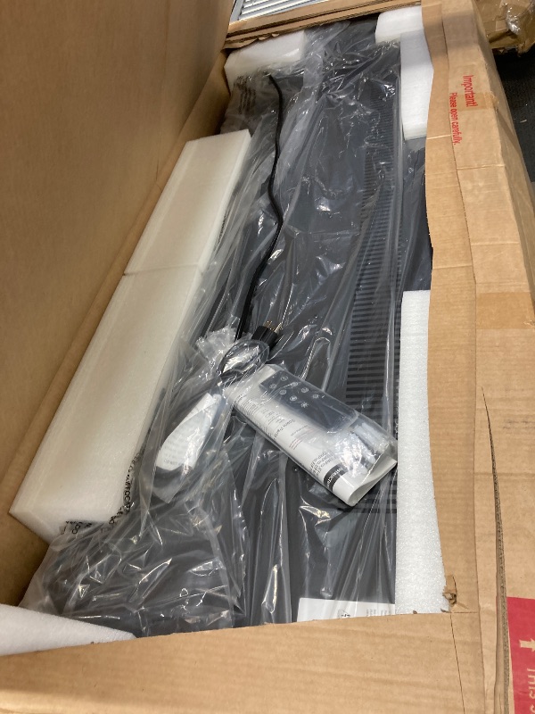 Photo 1 of ***It's in poor condition and is missing a part; it's unknown if it works 100%*****Kentsky 60" APP Electric Fireplace, Wall Mounted & Insert Electric Fireplace, Adjustable Flame Colors, 5 Brightness, 0-8H Timer, Thermostat, 750w/1500w, Balck