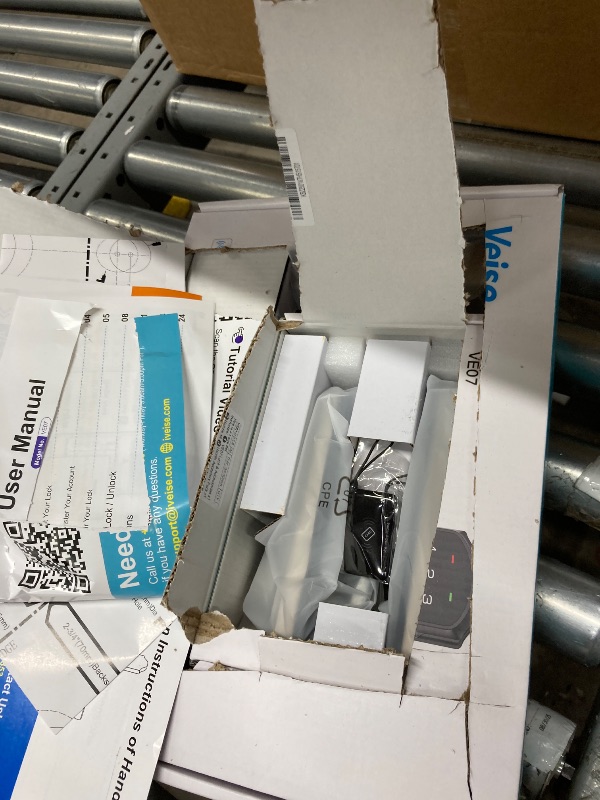 Photo 1 of **It's used, it's missing a part and it's not known if it works 100%.***Veise VE07-H Fingerprint Smart Locks for Front Door with Handle Set, App Control, Keyless Entry Keypad Deadbolt, Digital Electronic Touchscreen, Easy Install, Auto Lock, Satin Nickel