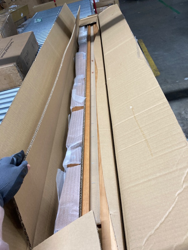 Photo 1 of **It's used, it's missing a part and it's not known if it works 100%.***Mellow Naturalista Classic - 12 Inch Solid Wood Platform Bed with Wooden Slats, No Box Spring Needed, Easy Assembly, King, Natural Pine