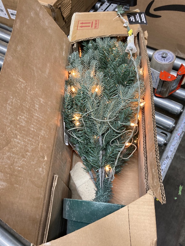 Photo 1 of **used***National Tree Company Artificial Christmas Tree For Entrances | Includes White Lights and Pot | Everyday Collections - 3 ft