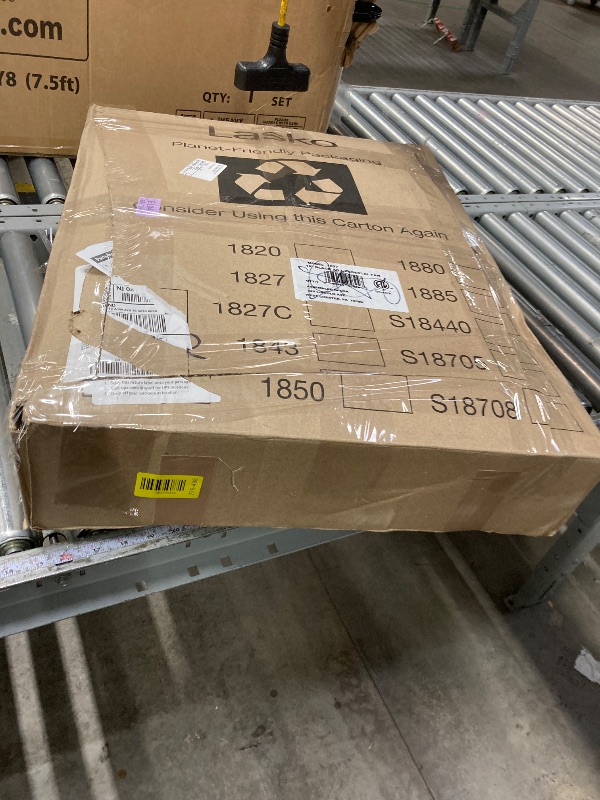 Photo 1 of **It is used, missing a part, and it is not known if it works 100%**Lasko Pedestal Fan, Oscillating Fan for Bedroom with Adjustable Height and 3 Cooling Speeds, Portable, 18", Black, 1827