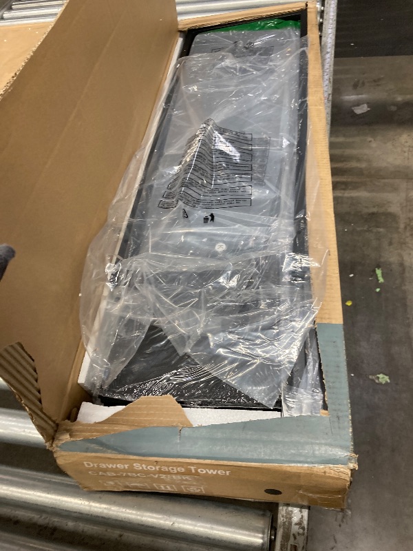 Photo 1 of **It's used; it's unknown if it's missing parts and if it works 100%.***WLIVE 7 Drawer Dresser TV Stand, Entertainment Center, Media Console Table with Metal Frame and Wood Top for TV up to 45 inch, Chest of Drawers for Bedroom, Living Room, Black and Rus