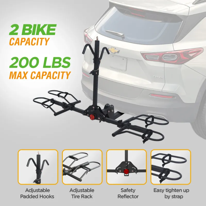Photo 1 of ***This item is used, missing parts, and its functionality is unknown; therefore, it is non-refundable.****oung Electric Ebike Rack, 200lb Capacity, Alloy Steel Hitch Mount, Fits 5-Inch Fat Tire Bikes, 2-Inch Receiver
