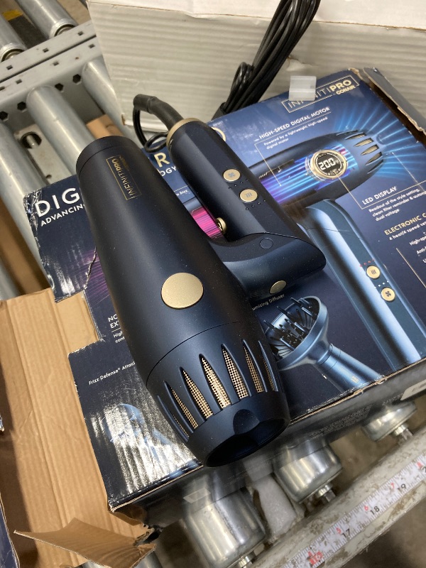 Photo 1 of ***used missing parts*****Infiniti PRO by CONAIR DigitalAIRE 2.0 Hair Dryer, 1875W Frizz-Reducing Ionic Hair Blow Dryer with Diffuser, Up to 5X More Speed and 90,000 RPMs for Advanced Drying Power, Blue