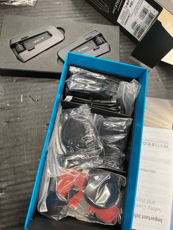 Photo 1 of **It's used; it's unknown if it's missing parts and if it works 100%.*****Cardo PACKTALK Edge Motorcycle Bluetooth Communication System Headset Intercom - Dual Pack