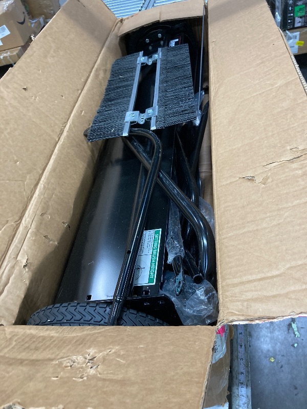 Photo 1 of ***It's used; it's unknown if it's missing parts and if it works 100%.***-Fab 45-0320 42" Tow-Behind Lawn Sweeper, 12 cu. ft Hopper Bag Capacity; Leaf & Grass Catcher, with Adjustable Brush Height and Easy to Use Dumping Rope