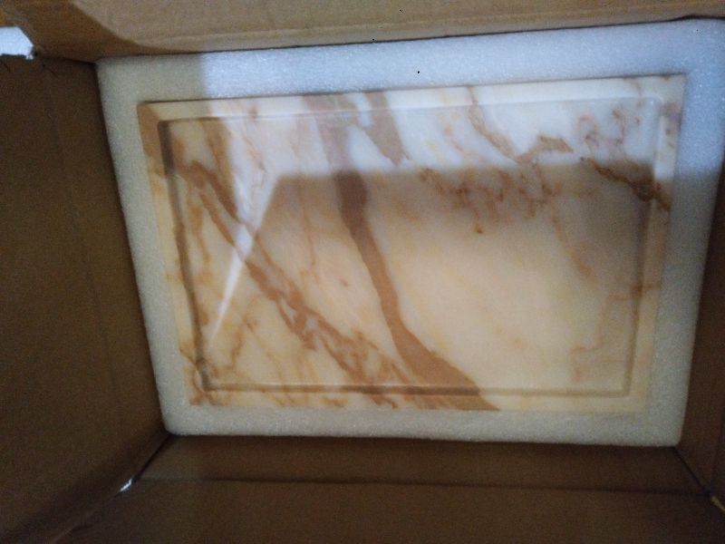 Photo 1 of 100% Natural Marble Serving Tray Luxury Marble Storage Tray for Home Decor Stone Tray for Bathroom/Kitchen/Vanity/Dresser,Plate Holder for Tissues, Candles, Towel