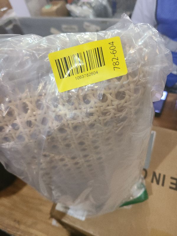 Photo 1 of 14" Width Cane Webbing 3.3Feet, Natural Rattan Webbing for Caning Projects, Woven Open Mesh Cane for Furniture, Chair, Cabinet, Ceiling