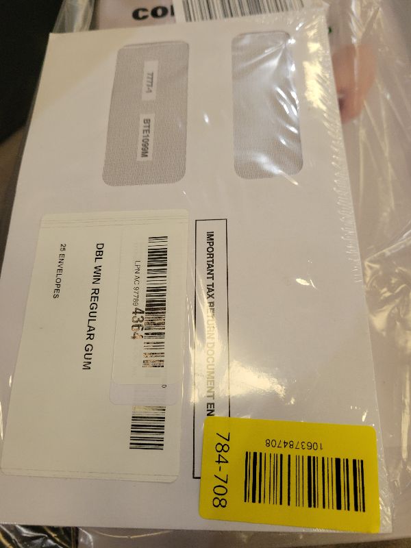 Photo 1 of 1099 MISC Tax envelopes, Double-Window Security Envelope for 1099 income Misc And 1099-R & DIV - INT, 1095 C Tax Form,5 5/8 Inch x 9 Inch, Gummed Flap, 25 Form Envelopes