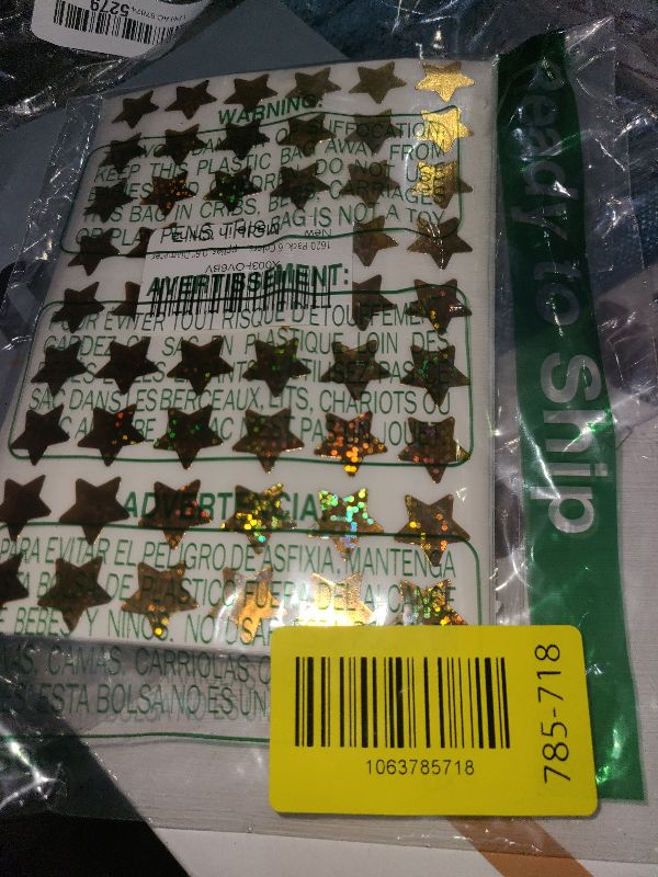 Photo 1 of 1620 Pack, 6 Colors, Holographic Small Star Stickers for Kids Reward, Behavior Chart, School Classroom Student Teacher Supplies, 0.6" Diameter