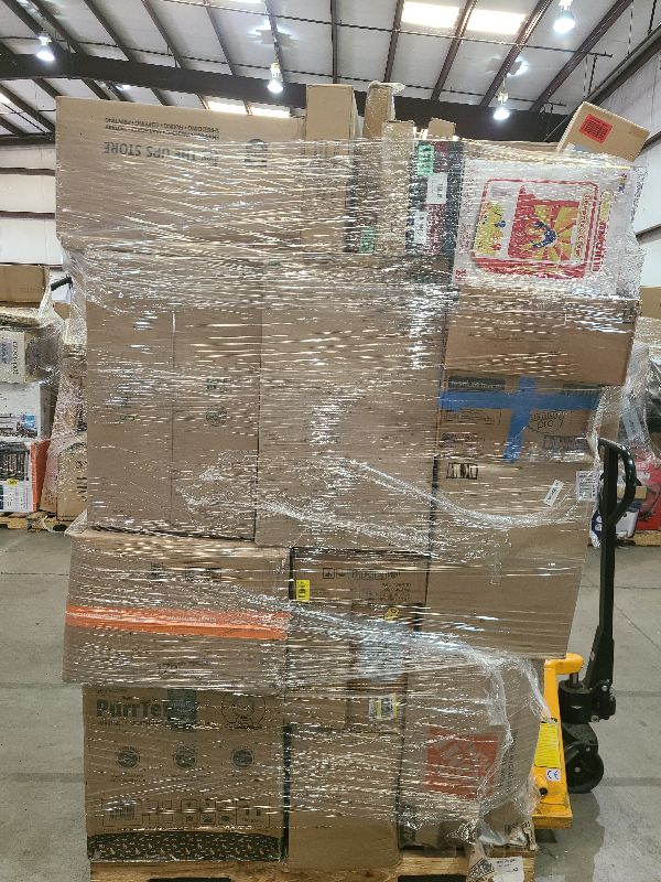 Photo 1 of As is general merchandise pallet roughly 60 items