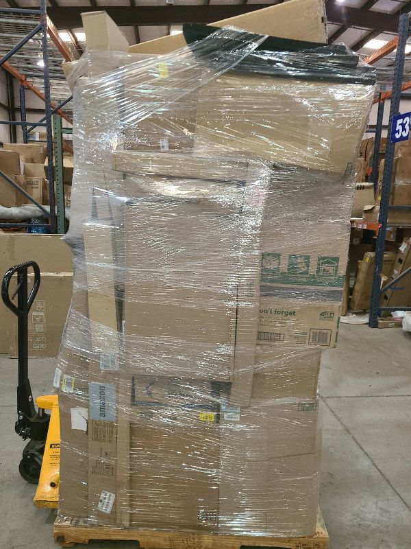 Photo 1 of As is general merchandise pallet roughly 60 items 
