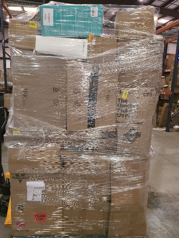 Photo 1 of As is general merchandise pallet roughly 60 items