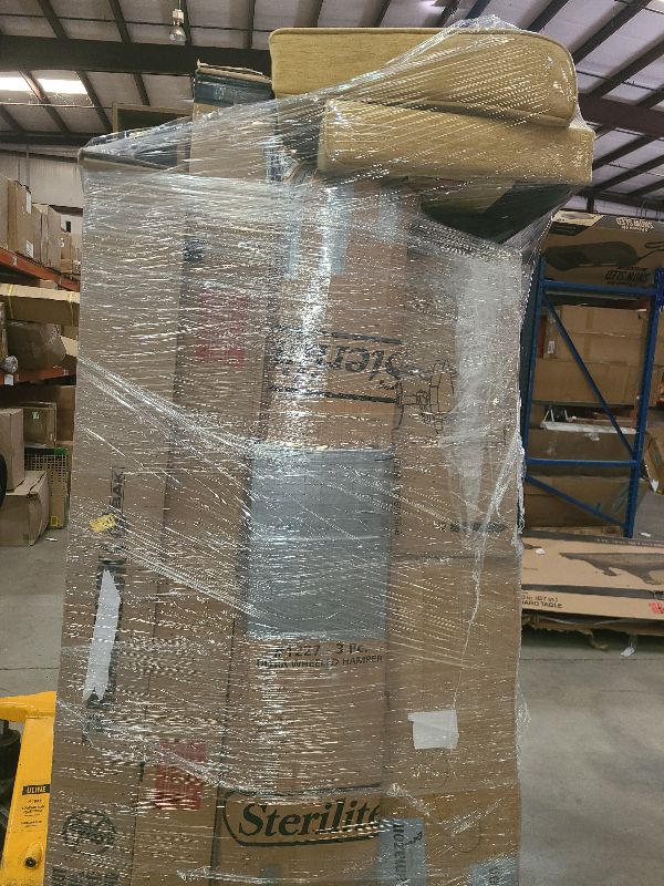 Photo 1 of As is general merchandise pallet roughly 60 items 
