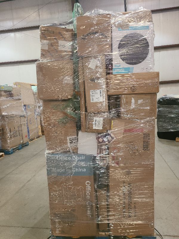 Photo 1 of As is general merchandise pallet roughly 60 items 