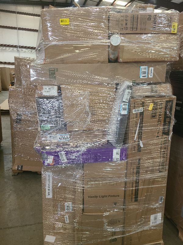 Photo 1 of As is general merchandise pallet roughly 60 items 
