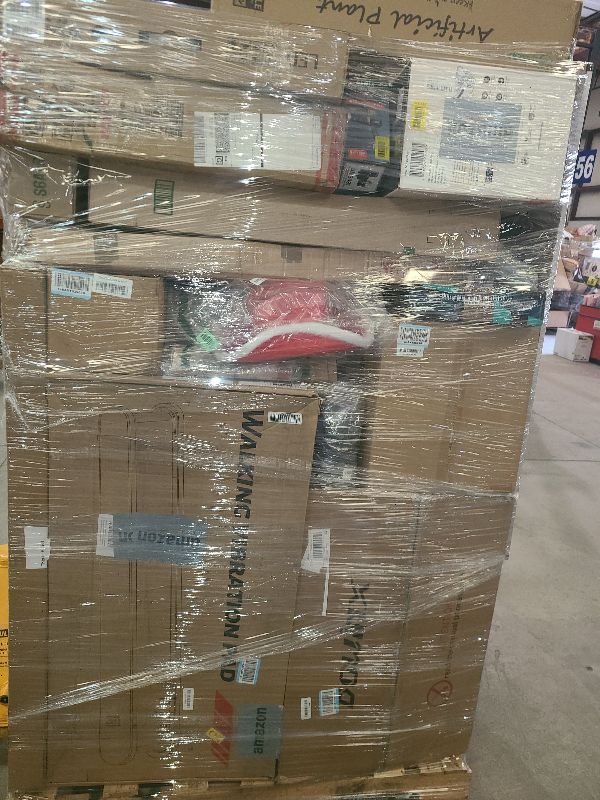 Photo 1 of As is general merchandise pallet roughly 60 items 
