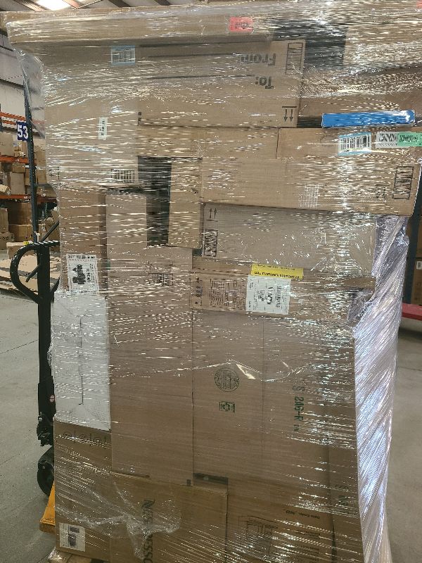 Photo 1 of As is general merchandise pallet roughly 60 items