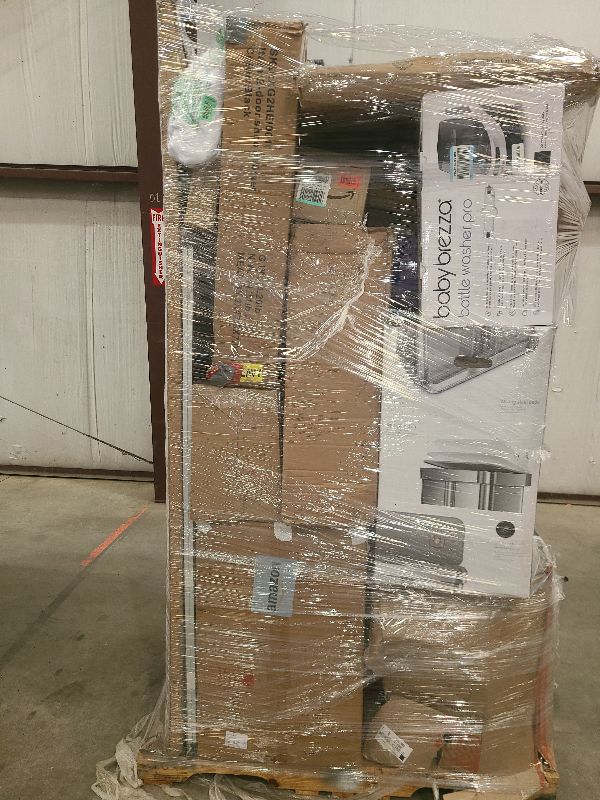 Photo 1 of As is general merchandise pallet roughly 60 items 
